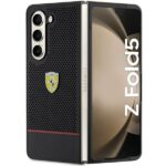 Ferrari FEHCZFD5PSEK Z Fold5 F946 Black Hardcase Perforated Line
