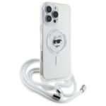 Karl Lagerfeld KLHMP16LHCCHNT iPhone 16 Pro 6.3" hardcase transparent IML Choupette Head & Cord Mag - imagine 3