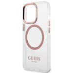 Guess GUHMP13XHTRMP iPhone 13 Pro Max 6,7" pink hard case Metal Outline Magsafe - imagine 6