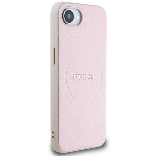 Case Guess Grained Ring MagSafe for iPhone 16e pink - imagine 4