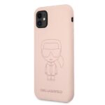 Karl Lagerfeld KLHCN61SILTTPI iPhone 11 6,1" / Xr Silicone Ikonik Outline pink - imagine 2