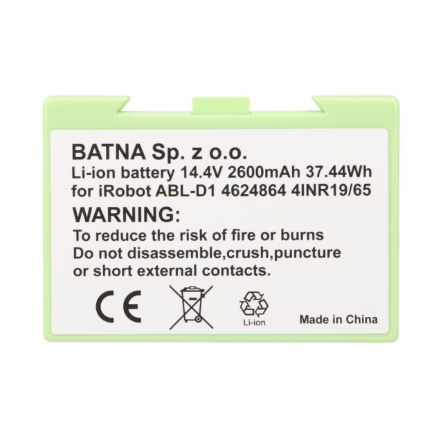 BATERIA ROOMBA E5 E6 I7 14.4V 2600MAH - imagine 6