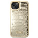 Guess GUHCP14SHGCRHD iPhone 14 / 15 / 13 6.1" gold hardcase Croco Collection - imagine 3
