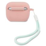 Guess GUACAPLSVSPG AirPods Pro cover pink green Silicone Vintage - imagine 2