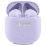 Guess Bluetooth headphones GUTWSJ14ESGU TWS + docking station purple Printed Classic Logo