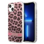 Guess GUHCP13MHSLEOP iPhone 13 / 14 / 15 6,1" pink hardcase Leopard