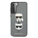 Karl Lagerfeld KLHCS21MSAKICKCSL S21+ G996 silver hardcase Saffiano Ikonik Karl&Choupette Hea - imagine 3