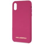 Karl Lagerfeld KLHCPXSLROG iPhone X/Xs hardcase fushia Silicone - imagine 3