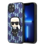 Karl Lagerfeld KLHCP13MPMNIKBL iPhone 13/ 14 / 15 6,1" hardcase blue Monogram Ikonik Patch
