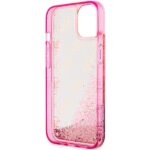 Guess GUHCP14SLC4PSGP iPhone 14 / 15 / 13 6.1" pink hardcase Liquid Glitter 4G Transculent - imagine 7