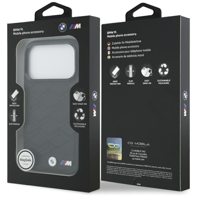 Case BMW M Shape Logo MagSafe for iPhone  17 Pro black - imagine 8