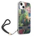 Guess GUOHCP14SHFLSB iPhone 14 / 15 / 13 6.1" blue hardcase Flower Strap - imagine 3