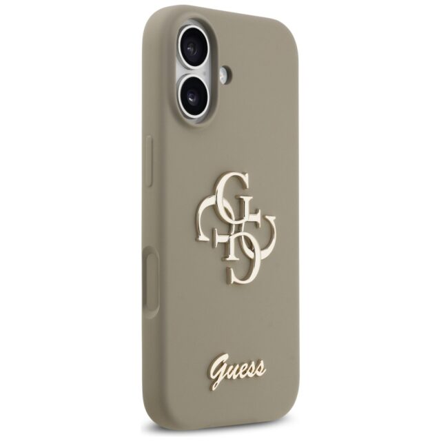 Guess Silicone Big 4G Script Case for iPhone 17 Brown - imagine 4