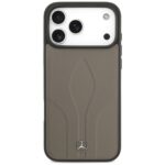 Case Mercedes Leather The Move MagSafe for iPhone 17 Pro Max taupe - imagine 3