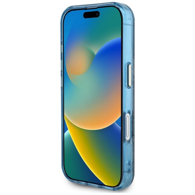 Case Guess IML Metal Glitter 4G Circle Triangle MagSafe for iPhone 16 blue - imagine 5