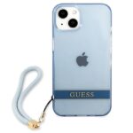 Guess GUHCP13SHTSGSB iPhone 13 mini 5,4" blue hardcase Translucent Stap - imagine 3