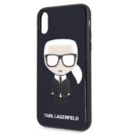 Karl Lagerfeld KLHCPXDLFKBK iPhone X/Xs navy black hard case Iconic Karl Glitter - imagine 3