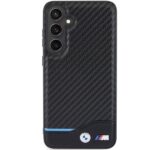 Case BMW BMHCS24M22NBCK S24+ S926 black Leather Carbon - imagine 3