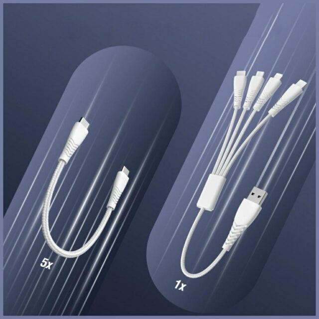 Charging station 4smarts Team 100W with cable set navy blue - imagine 6