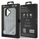 BMW BMHMP16S23PUPDG iPhone 16 6.1" grey hardcase M Perforated Tricolor Line MagSafe - imagine 8