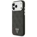 Case Guess 4G Triangle Logo MagSafe for iPhone 17 Pro Max black silver - imagine 2