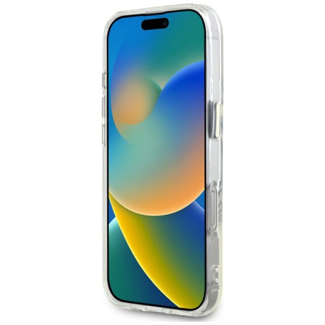 Case Guess IML Metal Colored Circle Classic Logo MagSafe for iPhone 16 Pro white - imagine 5