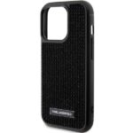 Karl Lagerfeld KLHCP15LHDSPLK iPhone 15 Pro 6.1" black hardcase Rhinestone Logo Metal Plate - imagine 6
