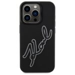 Karl Lagerfeld KLHCP15L3DRKSDLK iPhone 15 Pro 6.1" black hardcase 3D Rubber Signature - imagine 3