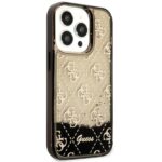 Guess GUHCP14LLC4PSGK iPhone 14 Pro 6.1" black hardcase Liquid Glitter 4G Transculent - imagine 4