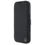 Mercedes MEBKP16S23RBGVK iPhone 16 6.1" black bookcase Leather Wood Imitation - imagine 6