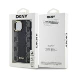 DKNY DKHMP14SPCPVSLK iPhone 14 / 15 / 13 6.1" black hardcase Leather Checkered Mono Pattern MagSafe - imagine 8
