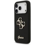 Guess Silicone Big 4G Script case for iPhone 17 Pro black - imagine 2
