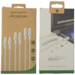 USB-C to USB-C Cable 4smarts PremiumCord 60W SET 3 pcs 0.5M + 1.5M + 3M white/silver - imagine 4