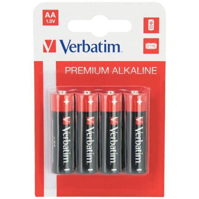 Verbatim Alkaline Battery AA LR6 4pcs 49921 - imagine 5