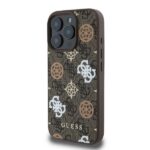 Guess GUHMP16LP4PWPW iPhone 16 Pro 6.3" brown hardcase Peony On 4G Background MagSafe - imagine 3