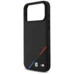 Case BMW M Carbon Tricolor Line MagSafe for iPhone 17 Pro Max black - imagine 6
