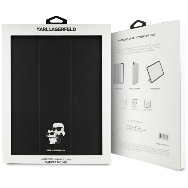 Karl Lagerfeld KLFC13PM24SAKCK iPad Pro  13" 2024 Book Cover black Saffiano Magnetic Karl &Ch - imagine 8