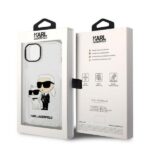 Karl Lagerfeld KLHCP14SHNKCTGT iPhone 14/ 15 / 13 6,1" transparent hardcase Glitter Karl&Choupette - imagine 8