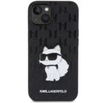 Karl Lagerfeld KLHCP14SSAKHPCK iPhone 14/ 15 / 13 6.1" black Saffiano Monogram Choupette - imagine 3