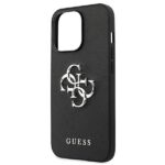Guess GUHCP13LSA4GSBK iPhone 13 Pro/ 13 6,1"black hardcase Saffiano 4G Metal Logo - imagine 6