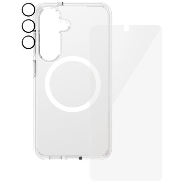 CARE by PanzerGlass Flagship 3in1 Case + Glass + Lens Protective Kit for Samsung Galaxy S25 - imagine 3