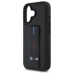 BMW BMHCP16SGSPCCK iPhone 16 6.1" black hardcase M Grip Stand Smooth and Carbon - imagine 6