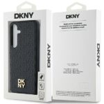 DKNY DKHMS24SPSHRPSK S24 S921 black hardcase Leather Pattern Metal Logo MagSafe - imagine 8