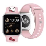 Hello Kitty Strap HKAWMSCHBLP Apple Watch 38/40/41mm Pink Strap Silicone Kitty Head - imagine 4