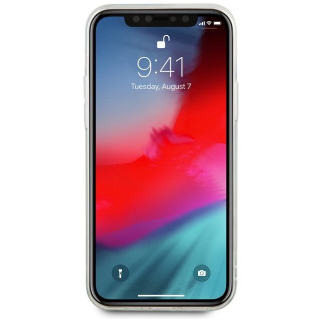 Karl Lagerfeld KLHCP12MGLIKSL iPhone 12/12 Pro 6,1" silver hardcase Ikonik Liquid Glitter - imagine 4