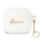Guess GUA3LSCHSH AirPods 3 cover white Silicone Charm Heart Collection