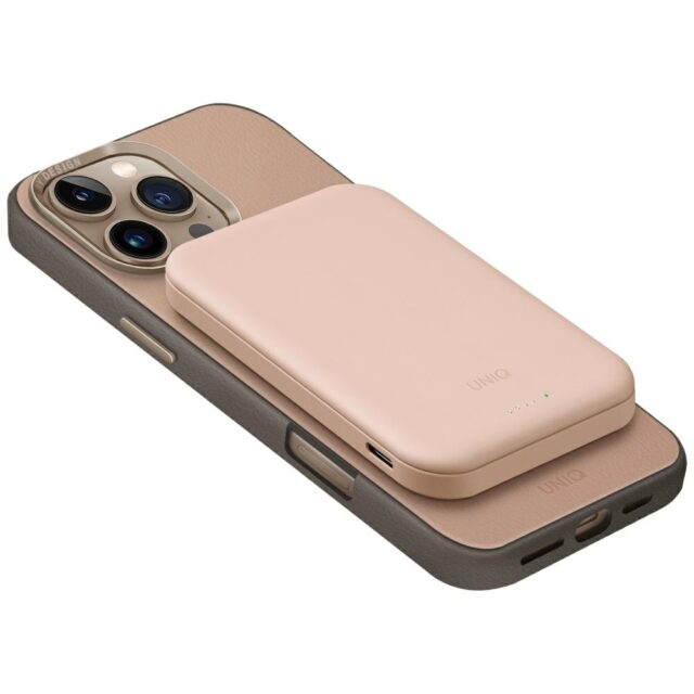 Powerbank UNIQ Lyden Lexa Magnetic       5000mAh PD USB-C MagSafe pink - imagine 3