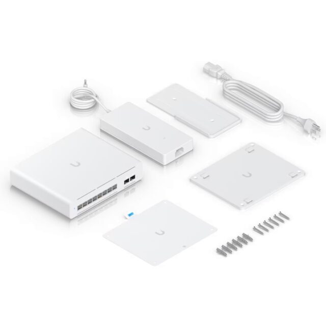 Ubiquiti USW-Pro-XG-8-PoE | Switch | Etherlighting, 8x RJ45 10GbE PoE, 2x SFP+, 155W, Layer 3 - imagine 6