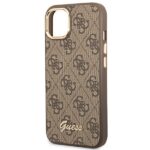 Guess GUHCP14SHG4SHW iPhone 14 / 15 / 13 6.1" brown hard case 4G Vintage Gold Logo - imagine 6