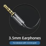 USAMS stereo earphones EP-46 jack 3.5 mm red 1.2m HSEP4602 - imagine 3